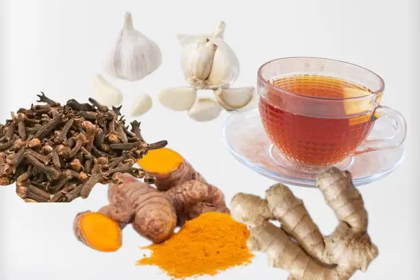 Ginger, Garlic, Clove, and Turmeric Tea