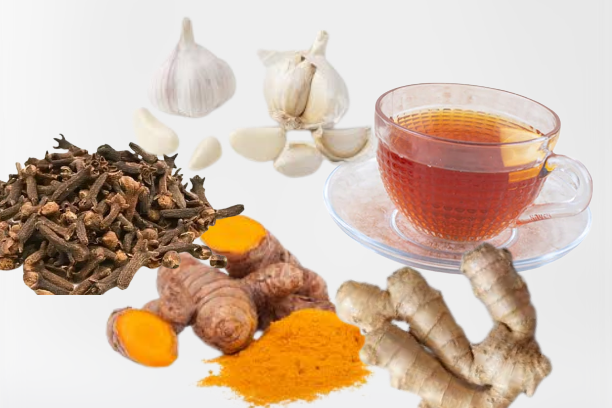 Ginger, Garlic, Clove, and Turmeric Tea