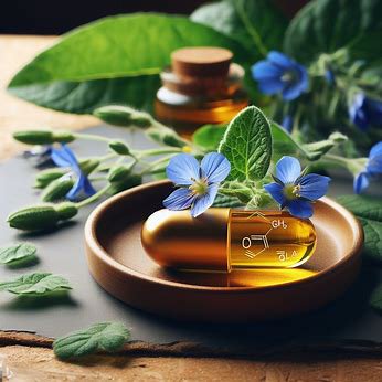 borage oil and capsules 