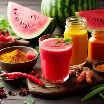 Watermelon, Turmeric, and Cayenne Juice