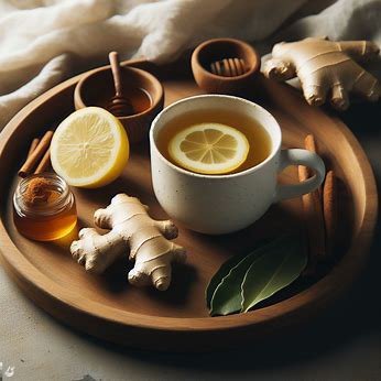 Ginger and bay leaf tea